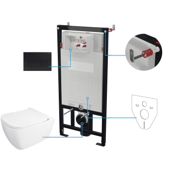 Zestaw WC podtynkowy 6 w 1